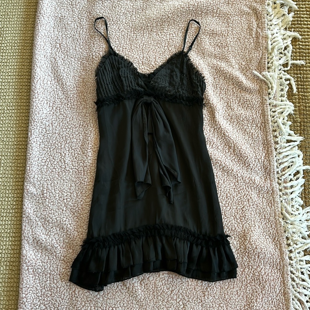 Black silk dress